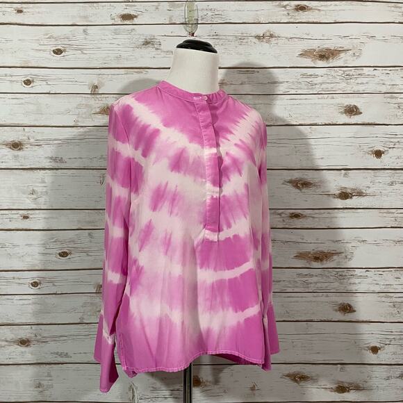J. Crew Tie-dyed Silk Tunic - Pink - Medium - Picture 14 of 15